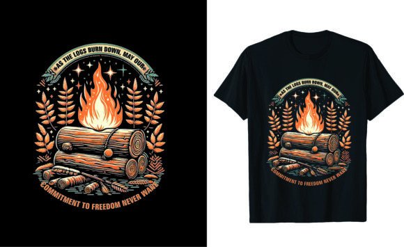 As the Logs Burn Down: Graphics for T-Shirt Designs