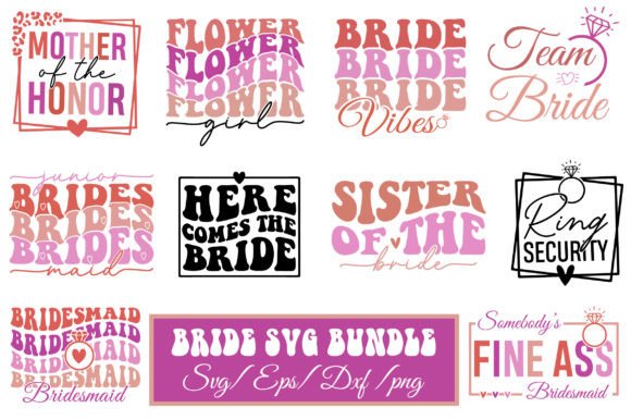 Bride Svg Bundle: Graphics for T-Shirt Designs