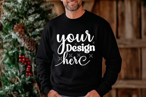 Christmas 18000 Men Sweatshirt Mockup 41 Graphics