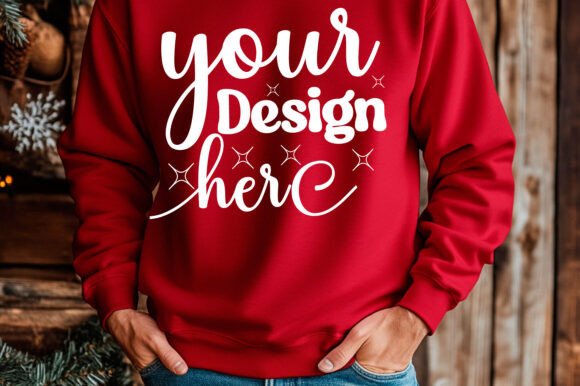 Christmas 18000 Men Sweatshirt Mockup 57: Graphics for Product Mockups