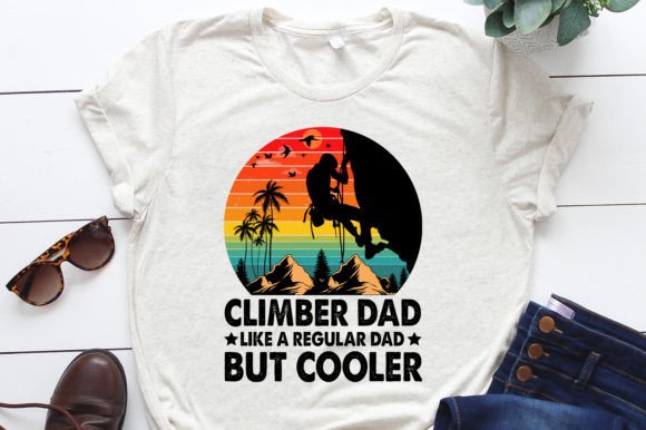 Climber Dad Graphics & T-Shirt Designs
