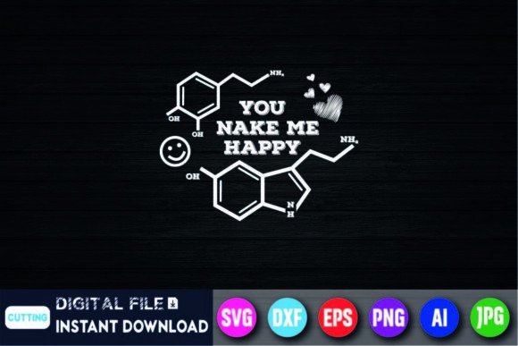 Dopamine Smile Serotonin Heart Shirt Graphics