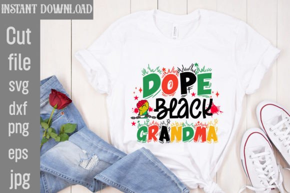 Dope Black Grandma SVG: Bold Graphics for T-Shirt Designs