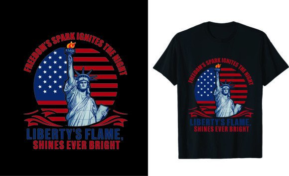Freedom’s Spark Ignites the Night: Graphics & T-Shirt Designs