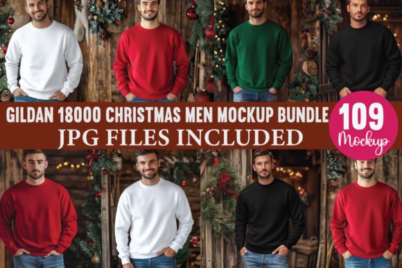 Graphics: Christmas 18000 Men Sweatshirt Mockup Bu