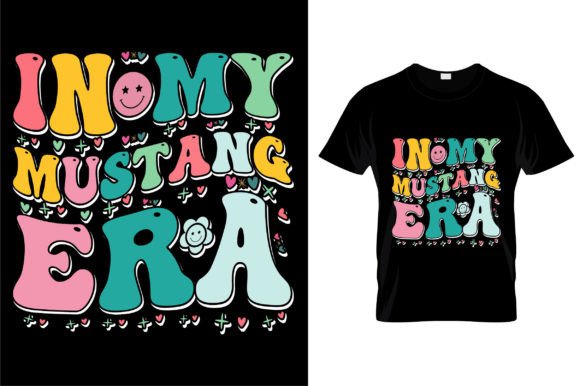 In My Mustage Era Retro Wavy Svg for T-Shirt Designs