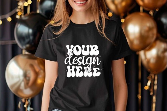 New Year T-Shirt Mockup: Graphics & Product Mockups