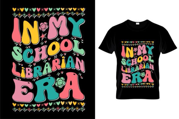 Retro Wavy Librarian Graphics for T-Shirt Designs