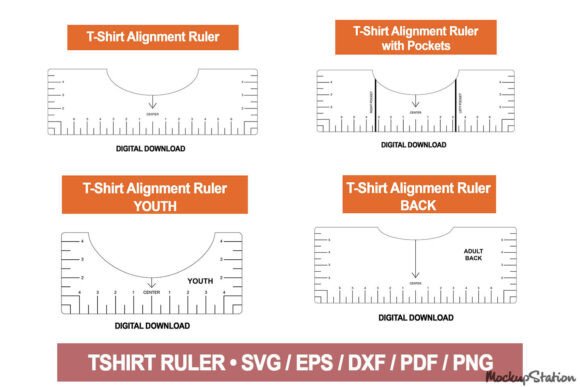 Tshirt Ruler SVG T-shirt Alignment Graphics