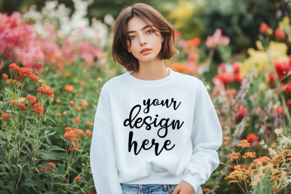White Sweatshirt Mockup: Graphics & Product Mockups
